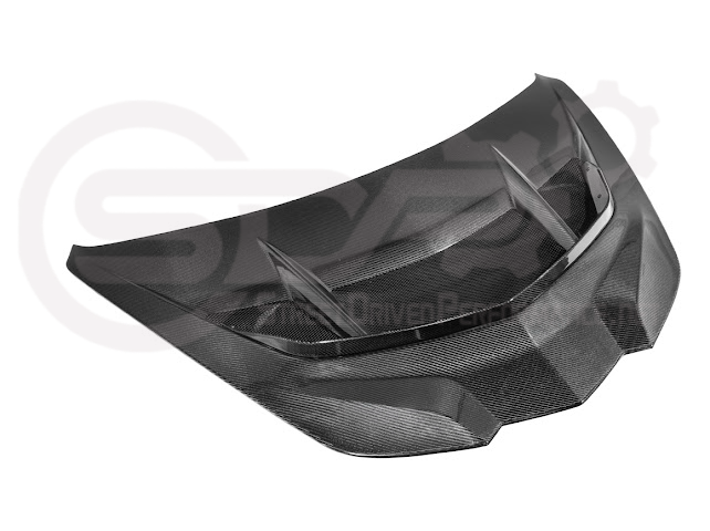 2020-PRESENT CHEVROLET CORVETTE C8 | ZR1 REPLICA STYLE DOUBLE SIDED CARBON FIBER FRONT VENTED HOOD